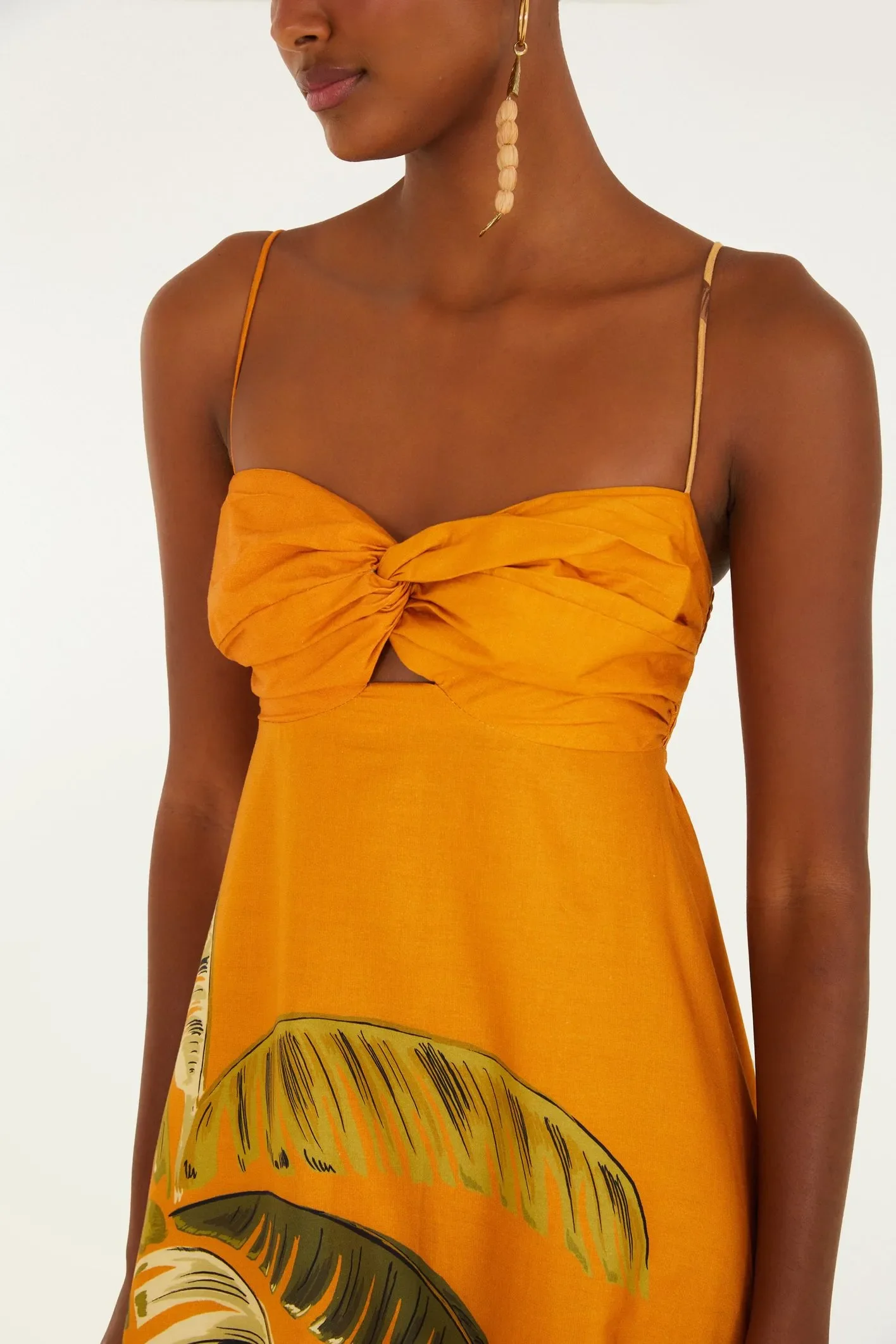 Midi Vestido Itacare Coqueiro Laranja - Image 3