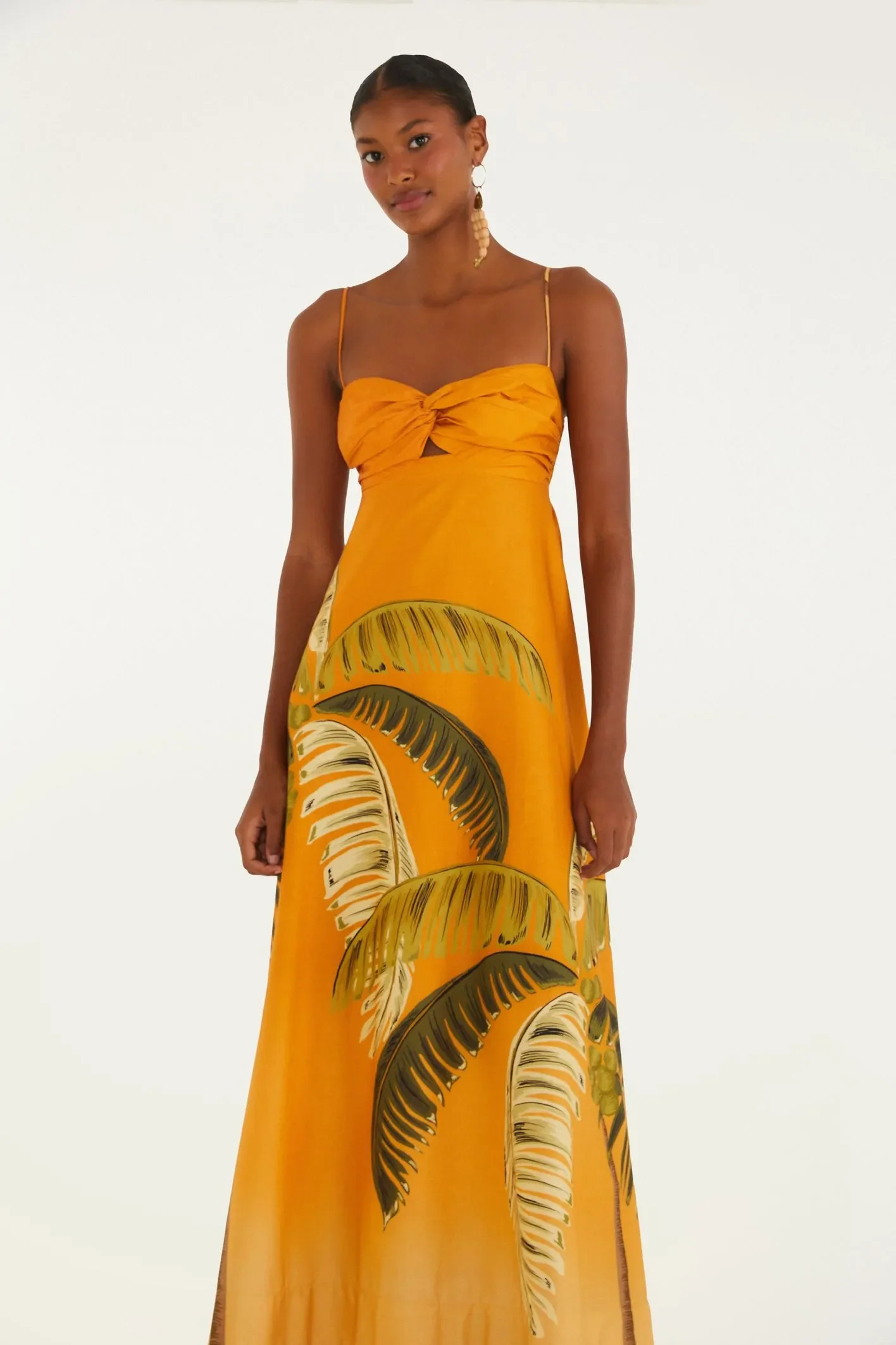 Midi Vestido Itacare Coqueiro Laranja - Image 4