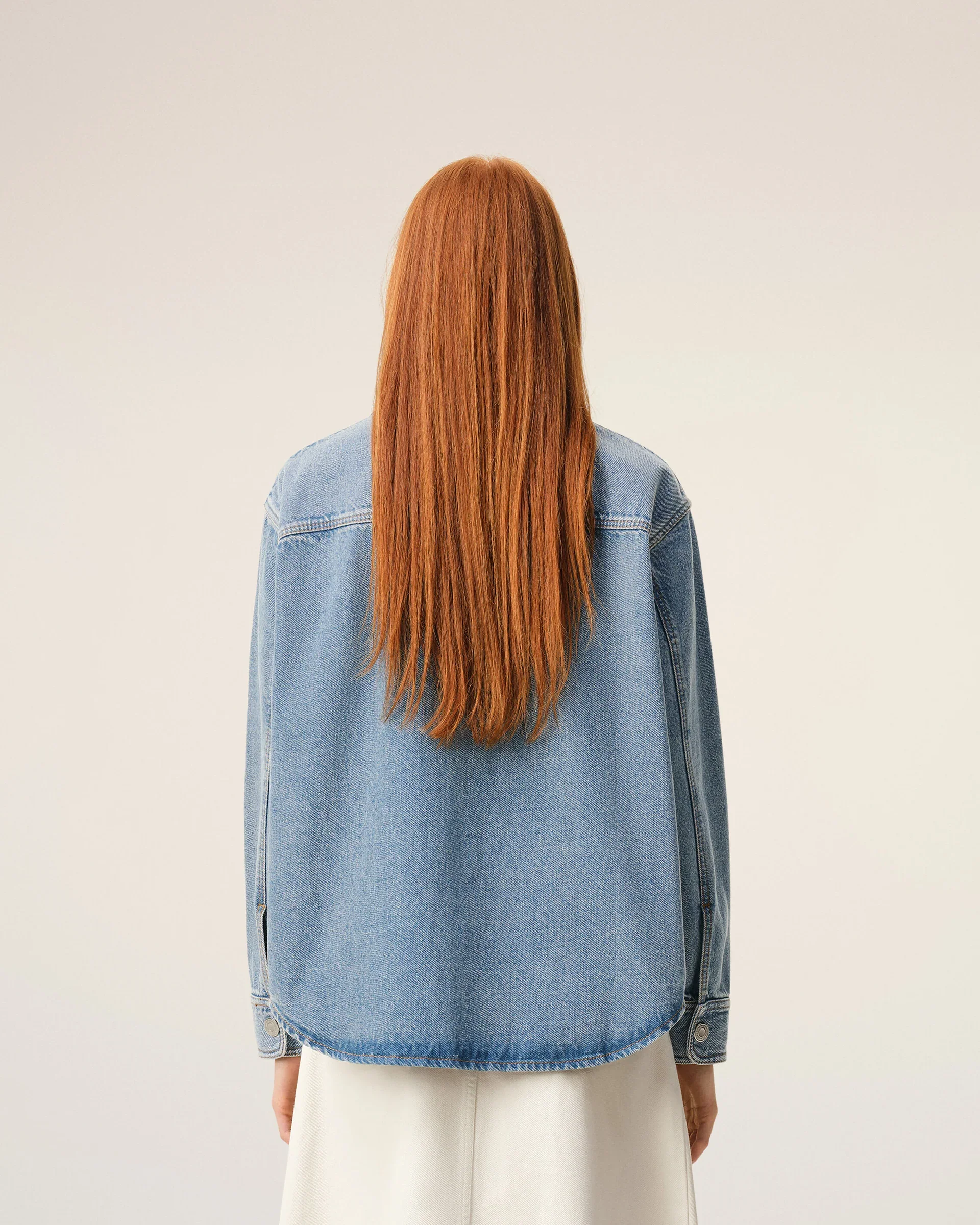 Sobrecamisa De Punto Azul De Algodón Ami De Coeur Unisex - Image 3