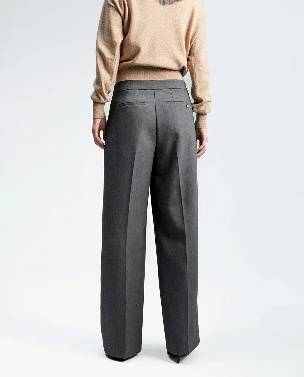 Pantalón Wide-Leg Con Snap-Button Detail - Image 3