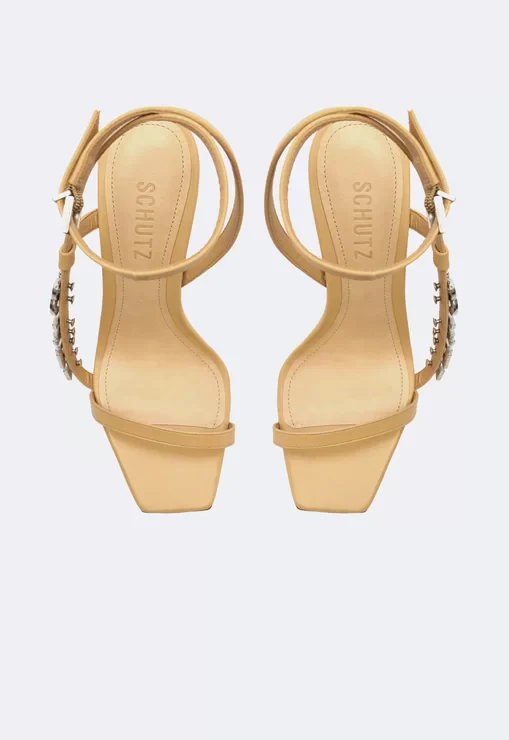 Sandalias Tacón Tiras Piel Brillante - Image 4
