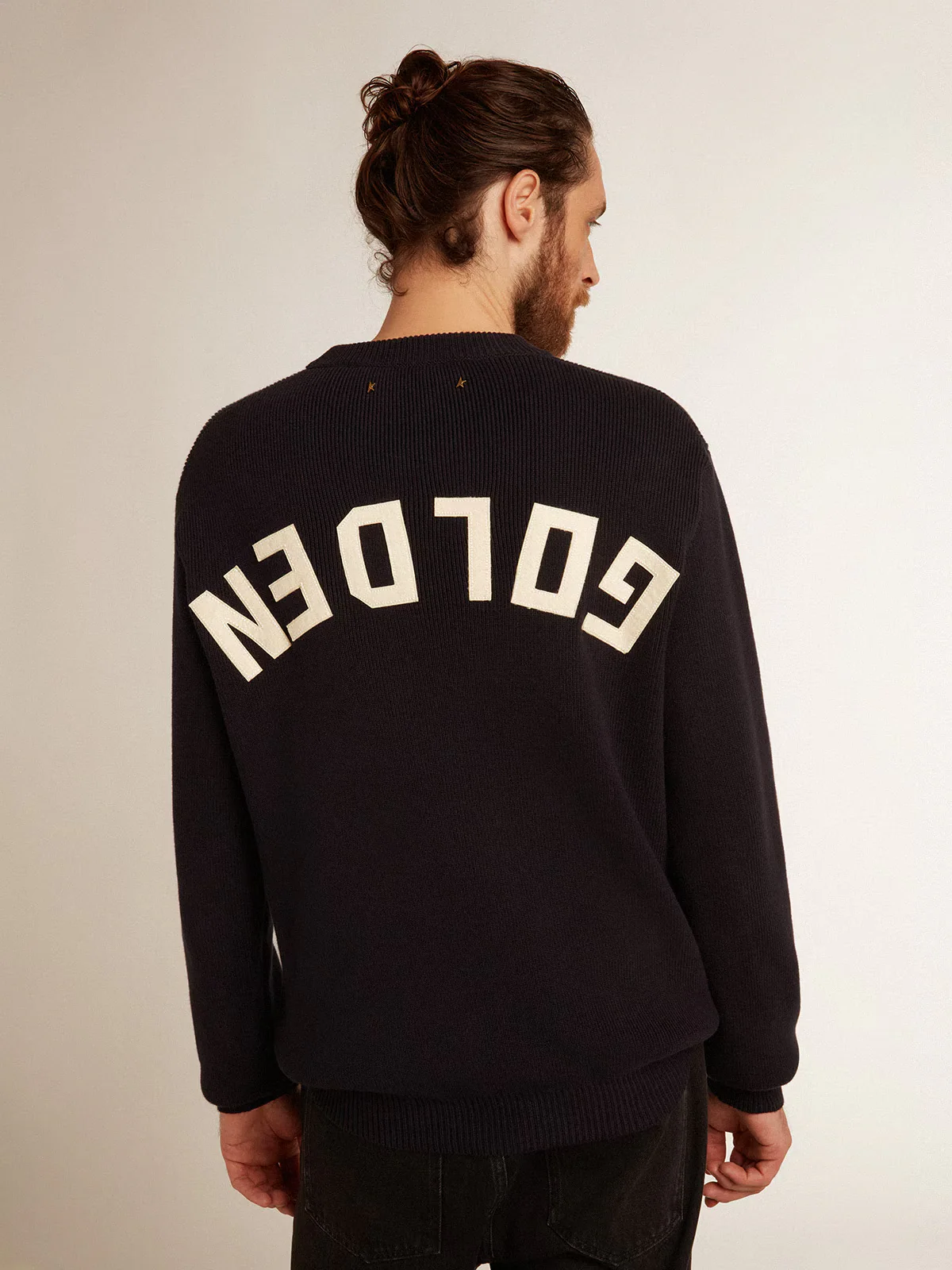 Sweater Golden Knit Crew Neck With Logoyarn - Image 2