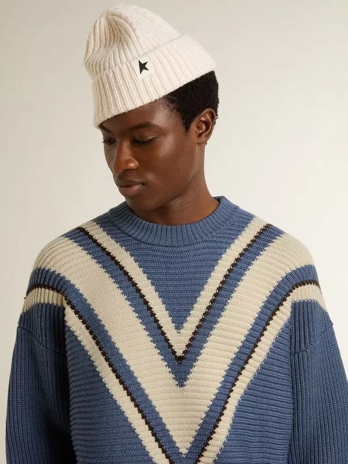Sweater Journey Boxy Crewneck Knit Jacquard - Image 2