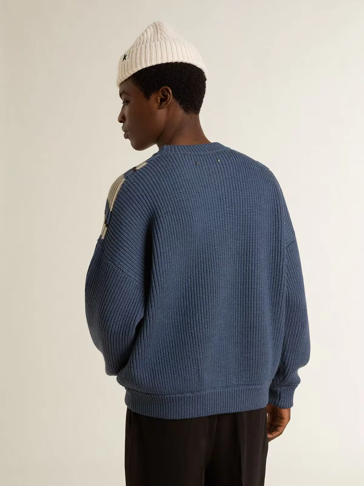 Sweater Journey Boxy Crewneck Knit Jacquard - Image 3