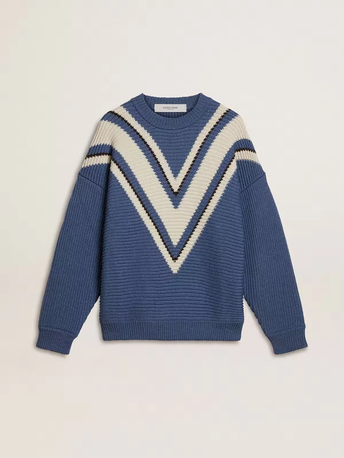 Sweater Journey Boxy Crewneck Knit Jacquard - Image 4