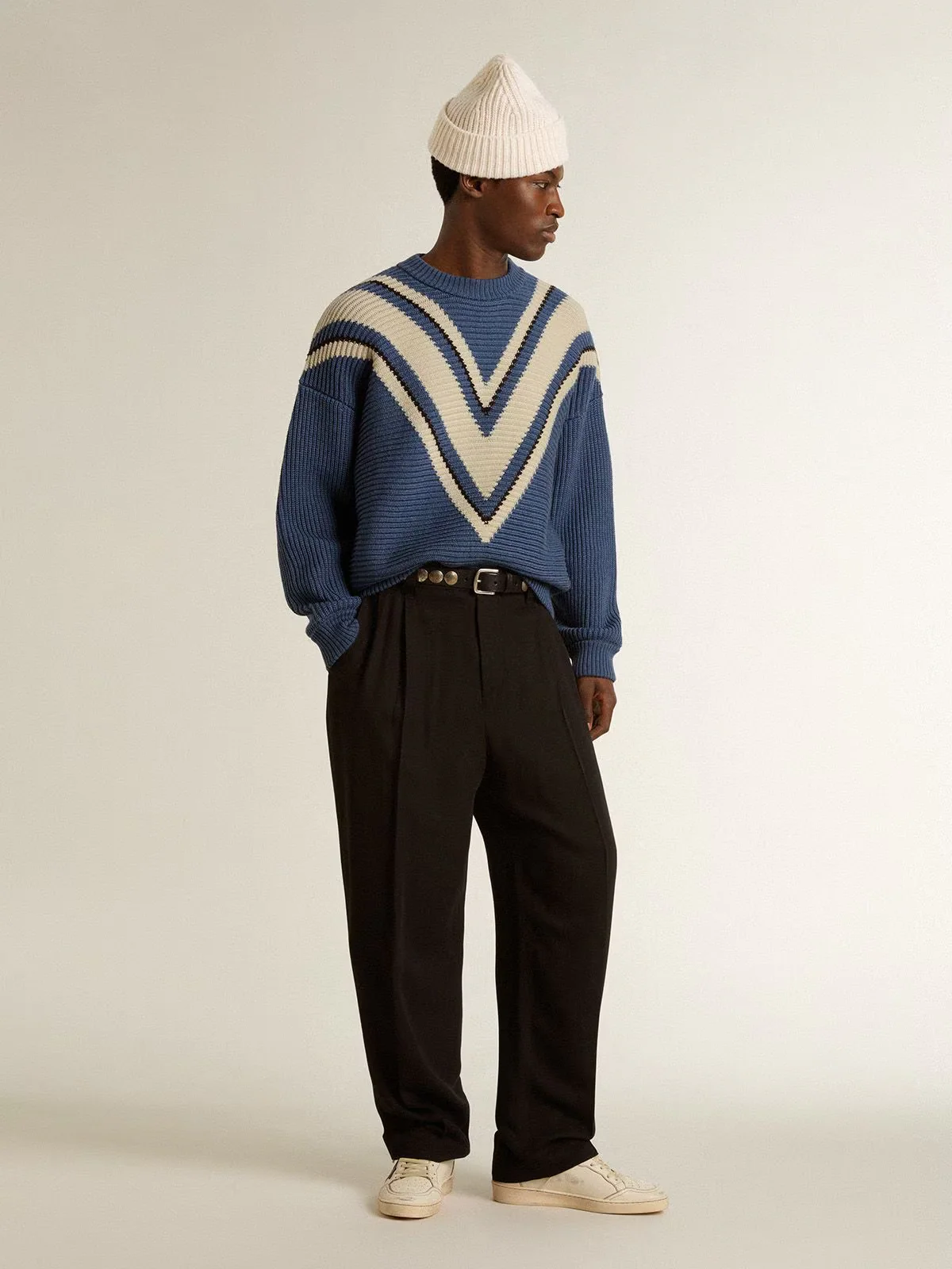 Sweater Journey Boxy Crewneck Knit Jacquard - Image 6