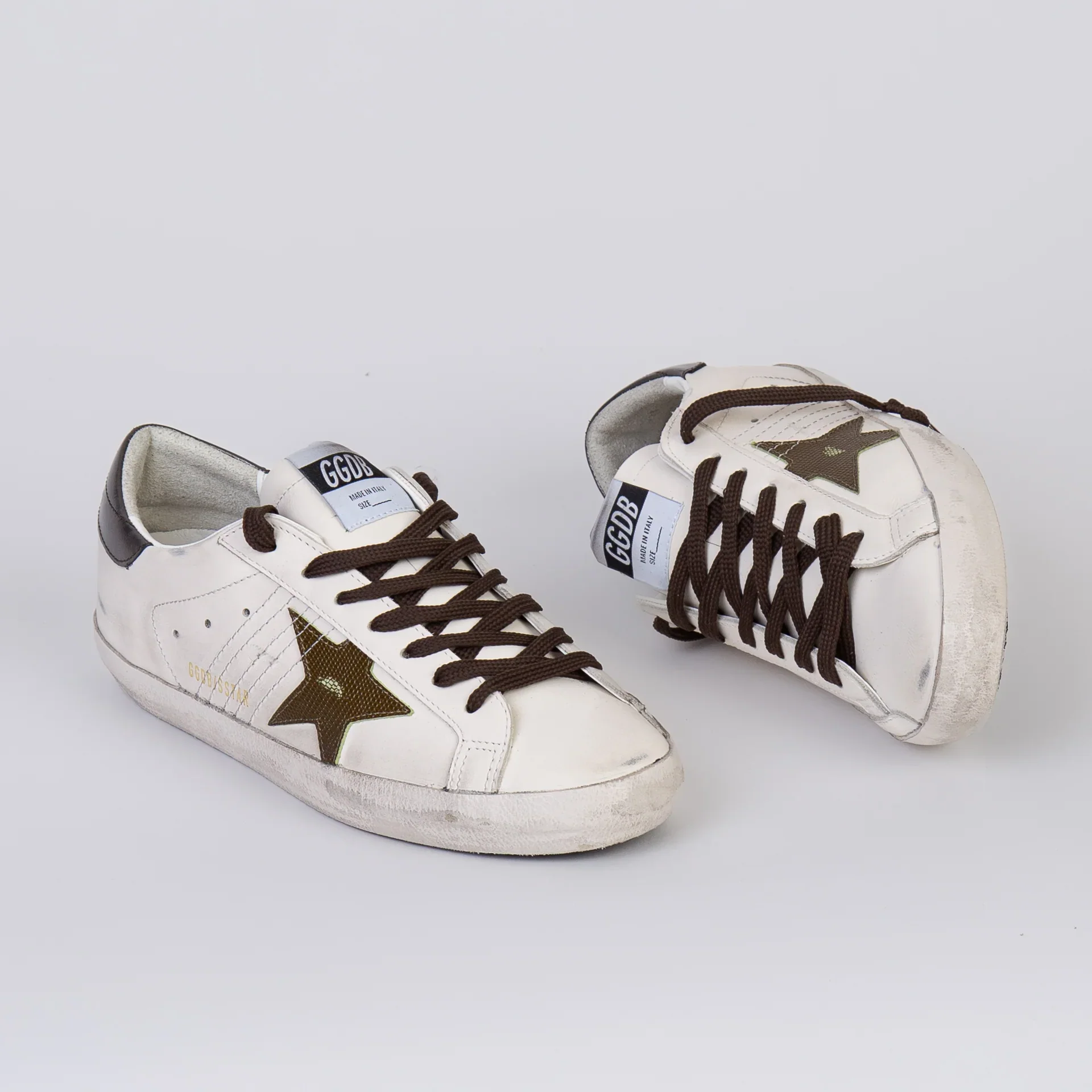 Zapatillas Golden Goose Super Star Leather Upper And Toe Cocco Print Hombre - Image 2