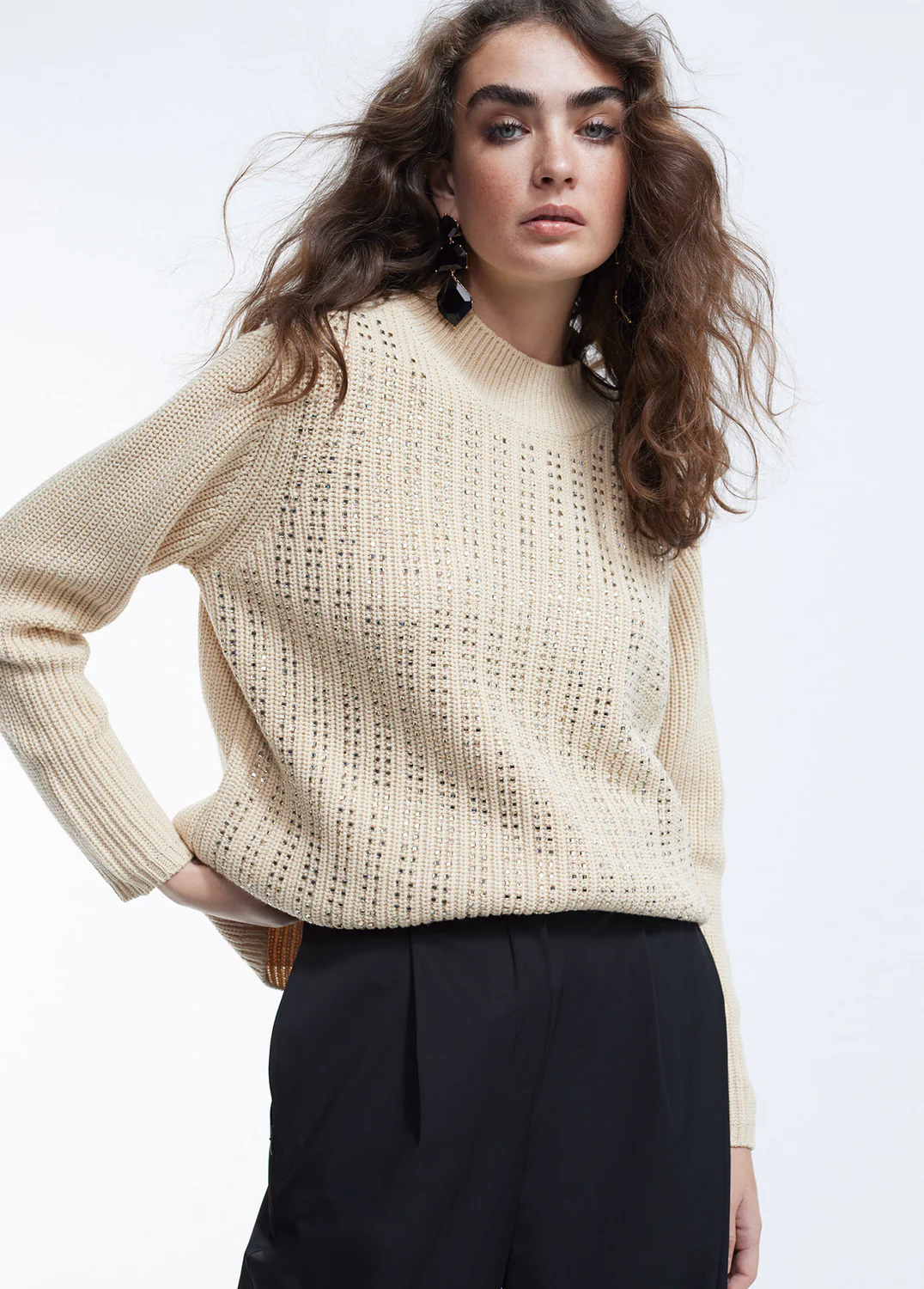 Sweater Con Diamanté Detail - Image 2