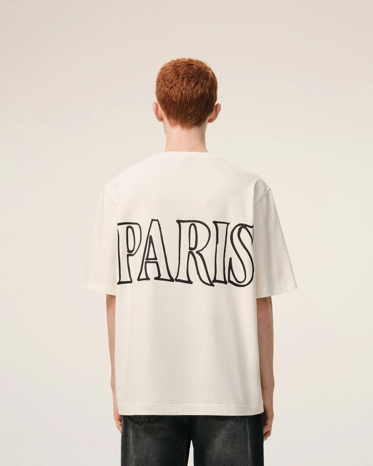 T-Shirt Blanca De Algodón Con Estampado Ami Paris Unisex - Image 5