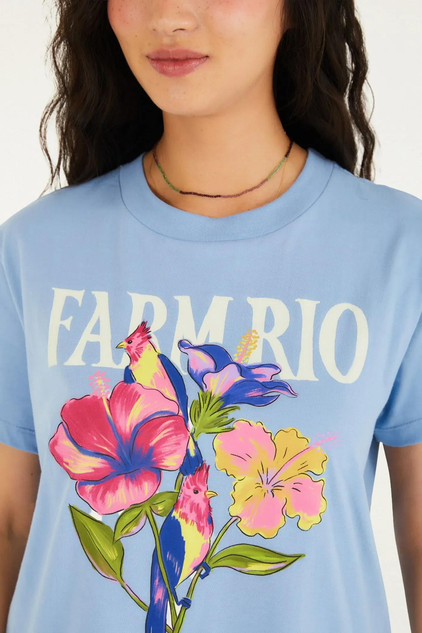 T-Shirt Fit Flores Passarinho Farm Rio - Image 6