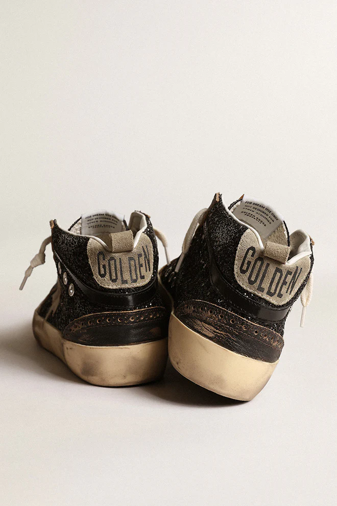 Zapatillas Golden Goose Mid Star Glitter Upper Shiny Leather Mujer - Image 4