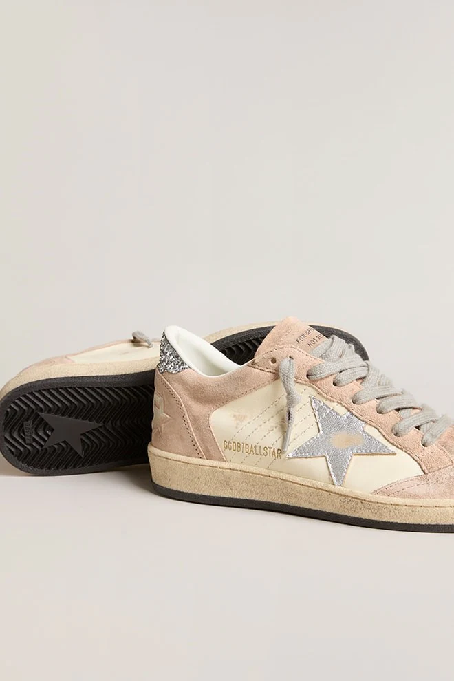 Zapatillas Golden Goose Ballstar Nappa And Suede Upper Laminated Star Mujer - Image 4