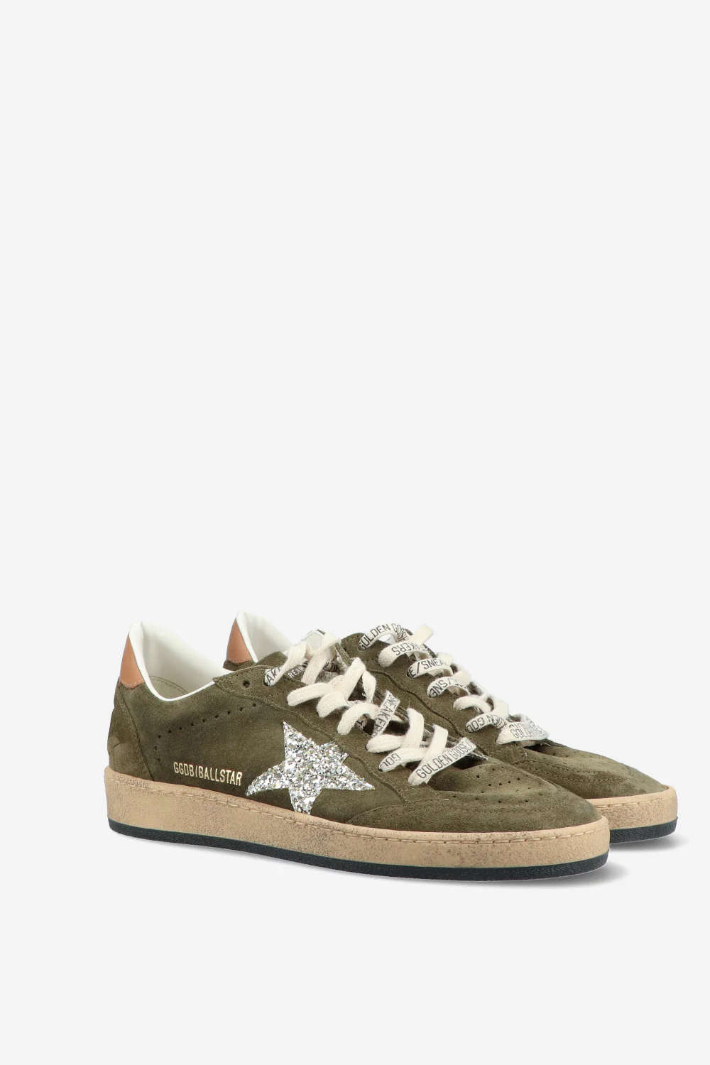 Zapatillas Golden Goose Ballstar Suede Spur Glit Star Leather Heel Mujer - Image 2