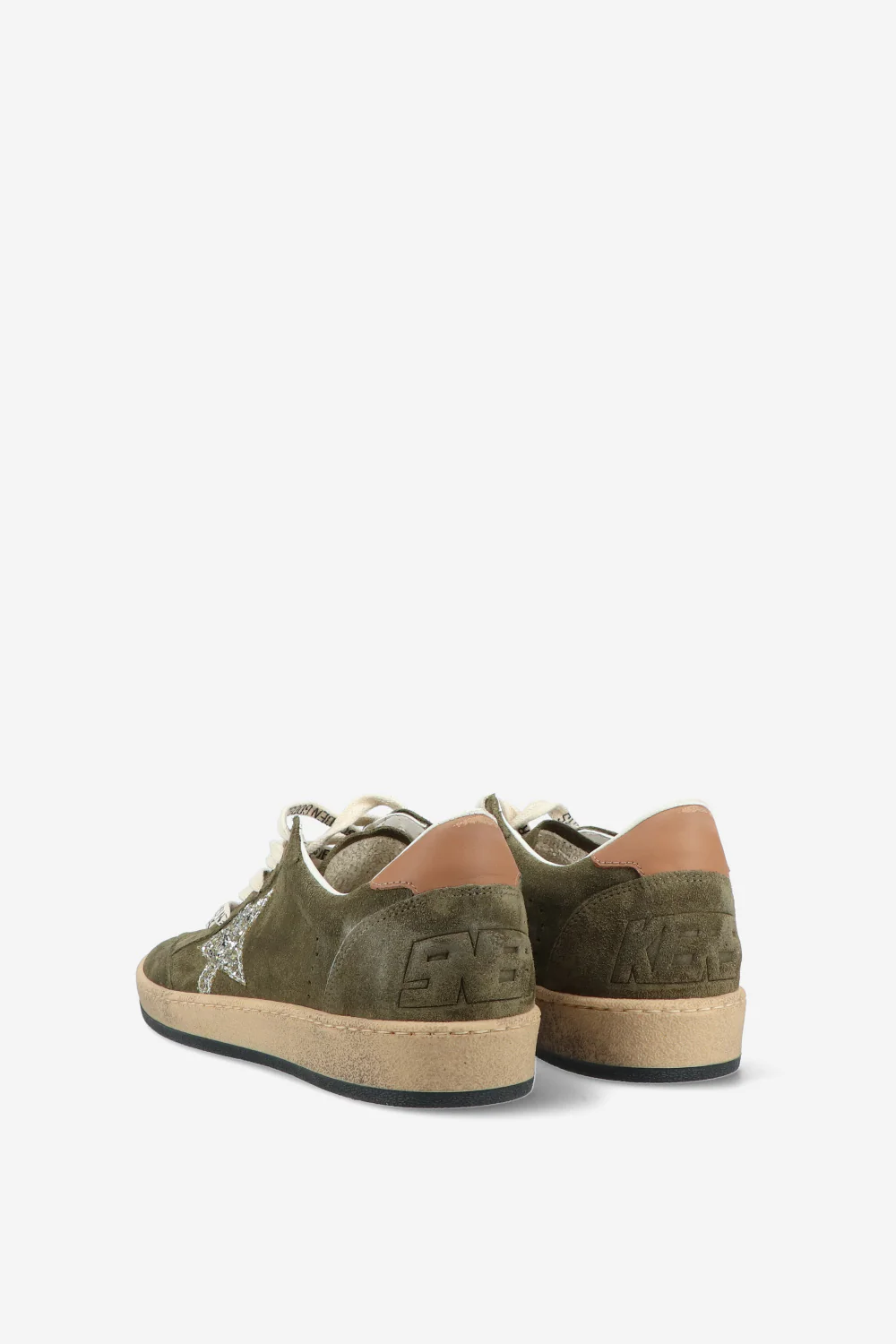 Zapatillas Golden Goose Ballstar Suede Spur Glit Star Leather Heel Mujer - Image 4