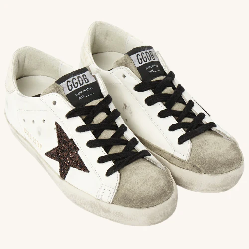 Zapatillas Golden Goose Leather Glitter Super Star Mujer - Image 2