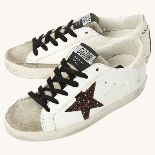 Zapatillas Golden Goose Leather Glitter Super Star Mujer - Image 3