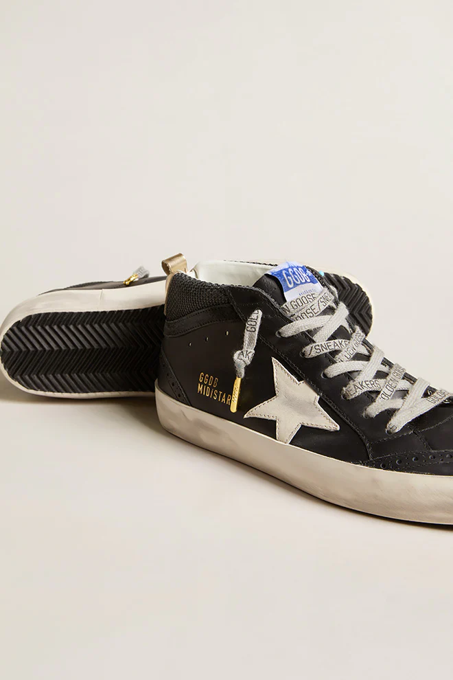 Zapatillas Golden Goose Mid Star 2Q Leath Net Star Lamn Suede Wave Mujer - Image 4