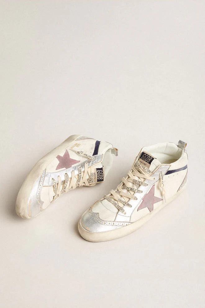 Zapatillas Golden Goose Mid Star Laminated Toe Heel And Spur Nappa Mujer - Image 2