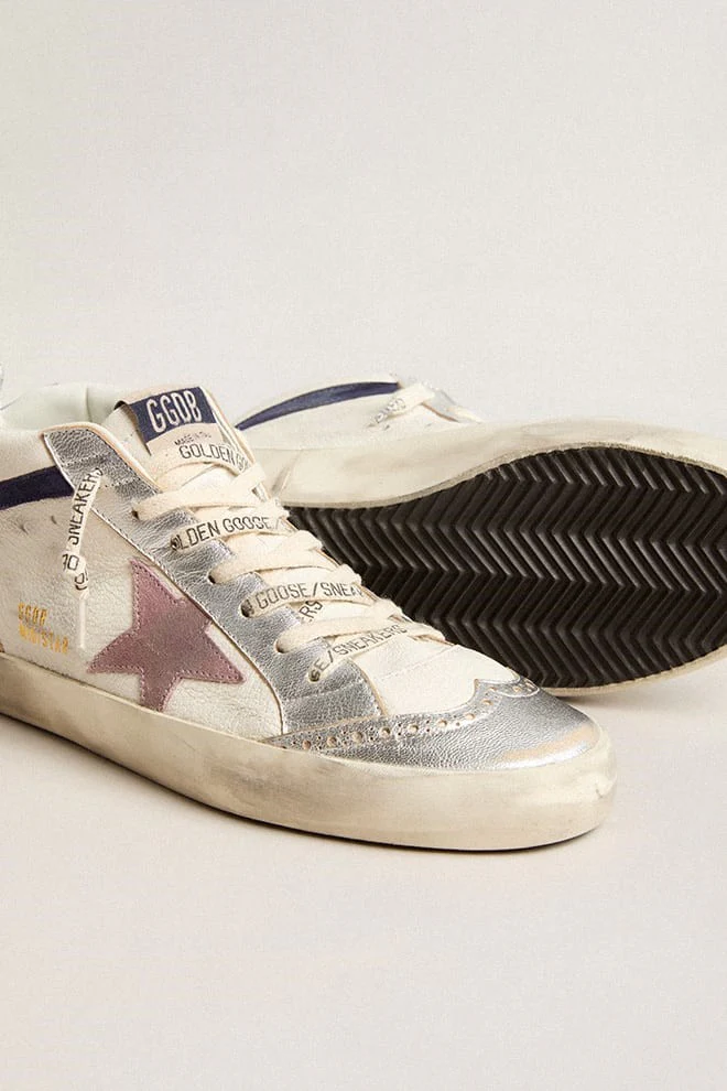Zapatillas Golden Goose Mid Star Laminated Toe Heel And Spur Nappa Mujer - Image 3
