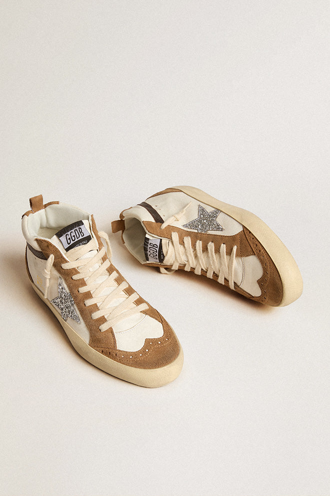 Zapatillas Golden Goose Mid Star Nappa Glit Star Suede Print Leath Mujer - Image 2
