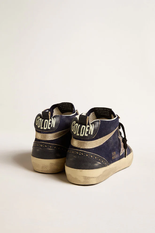 Zapatillas Golden Goose Mid Star Suede Upper Glitter Mujer - Image 3