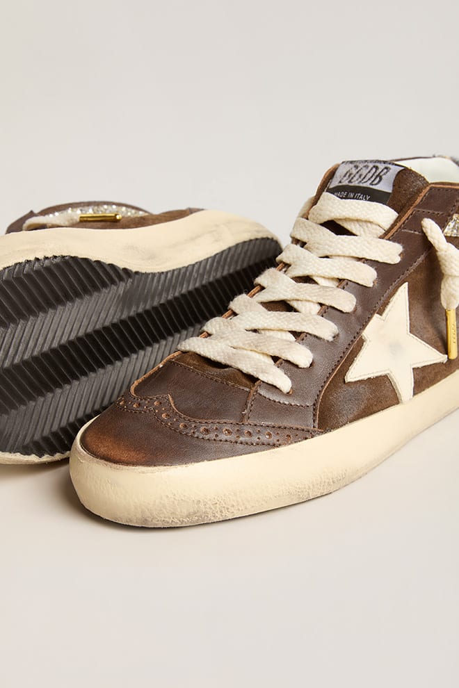 Zapatillas Golden Goose Midstar Leather Spur Star Suede Horsy Heel Mujer - Image 3