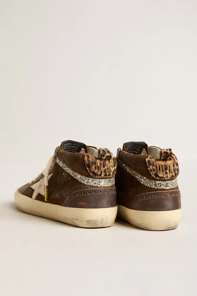 Zapatillas Golden Goose Midstar Leather Spur Star Suede Horsy Heel Mujer - Image 4