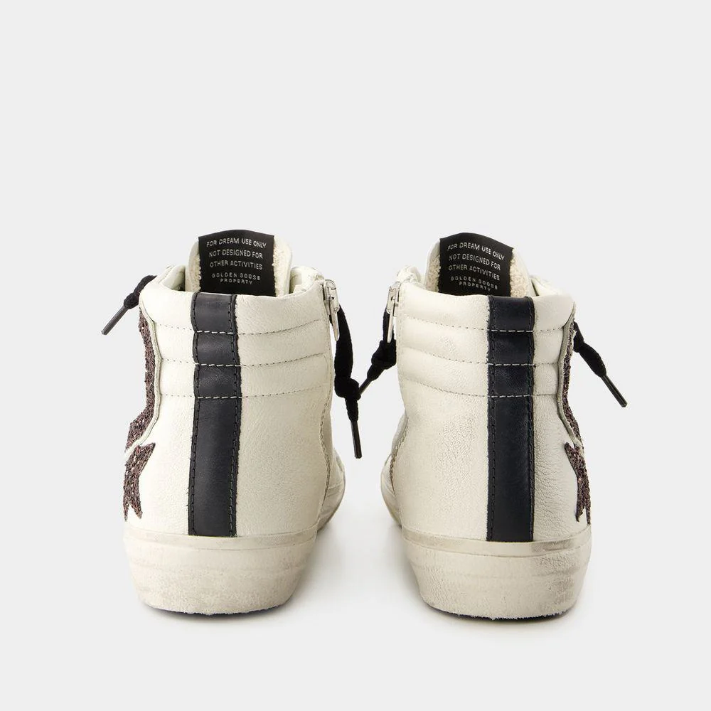 Zapatillas Golden Goose Slide Nappa Suede Glit Star Wave Leath Mujer - Image 3