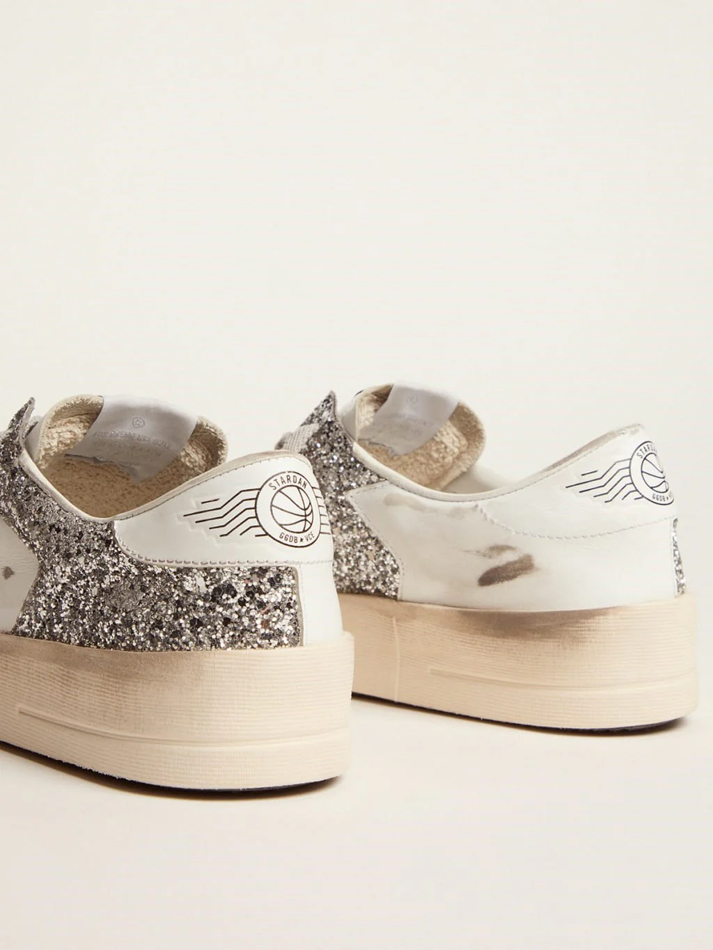 Zapatillas Golden Goose Stardan Leather And Glitter Upper Glitter Star Mujer - Image 3
