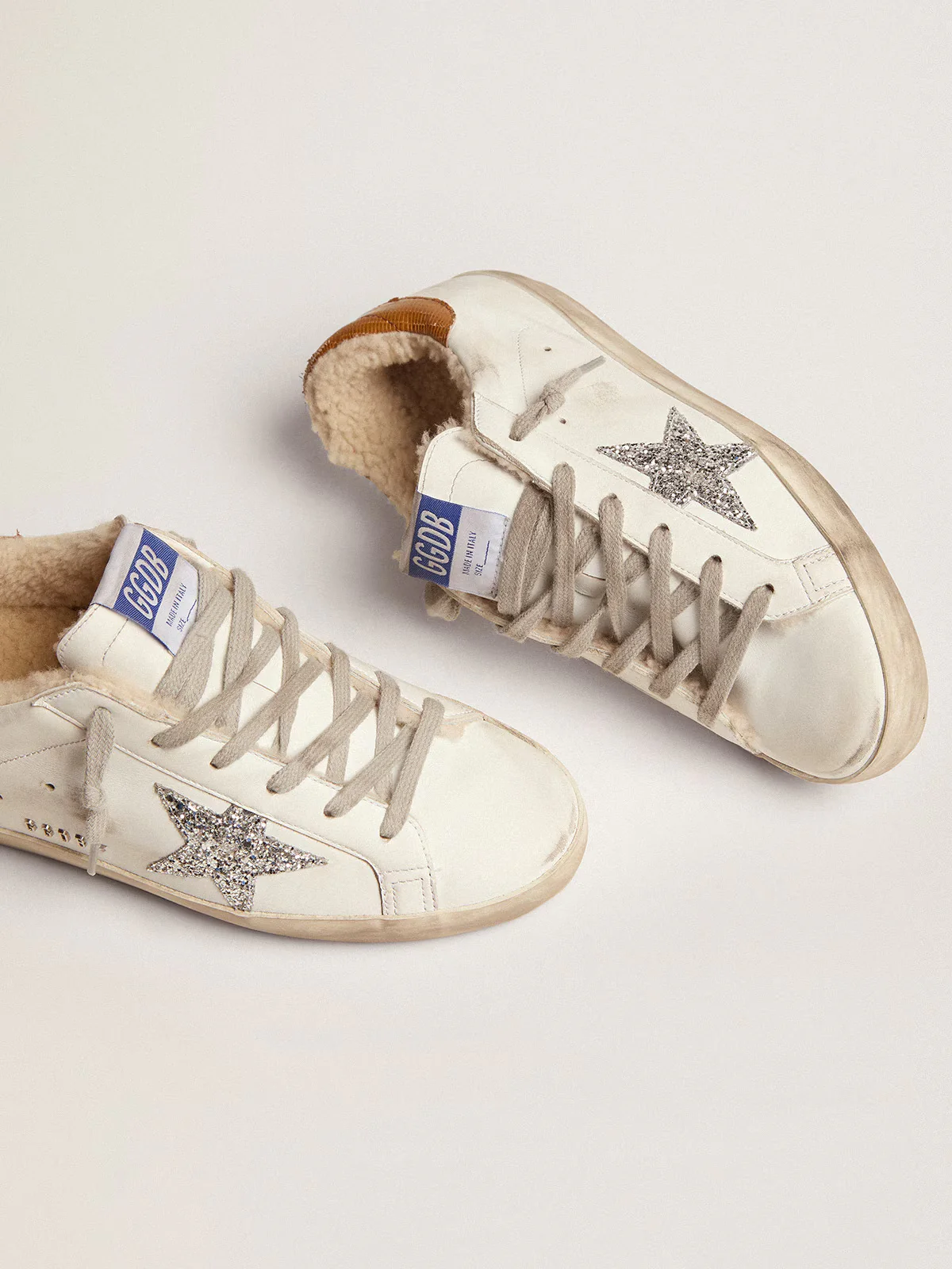 Zapatillas Golden Goose Super-Star Con Forro De Shearling Mujer - Image 2