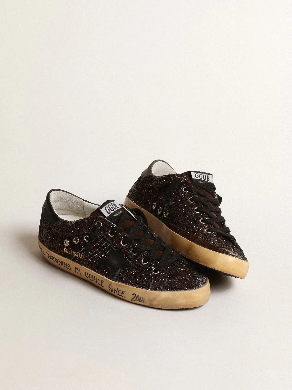 Zapatillas Golden Goose Mujer Super-Star Con Purpurina - Image 2