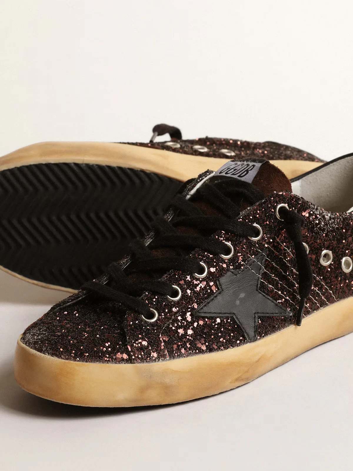 Zapatillas Golden Goose Mujer Super-Star Con Purpurina - Image 3
