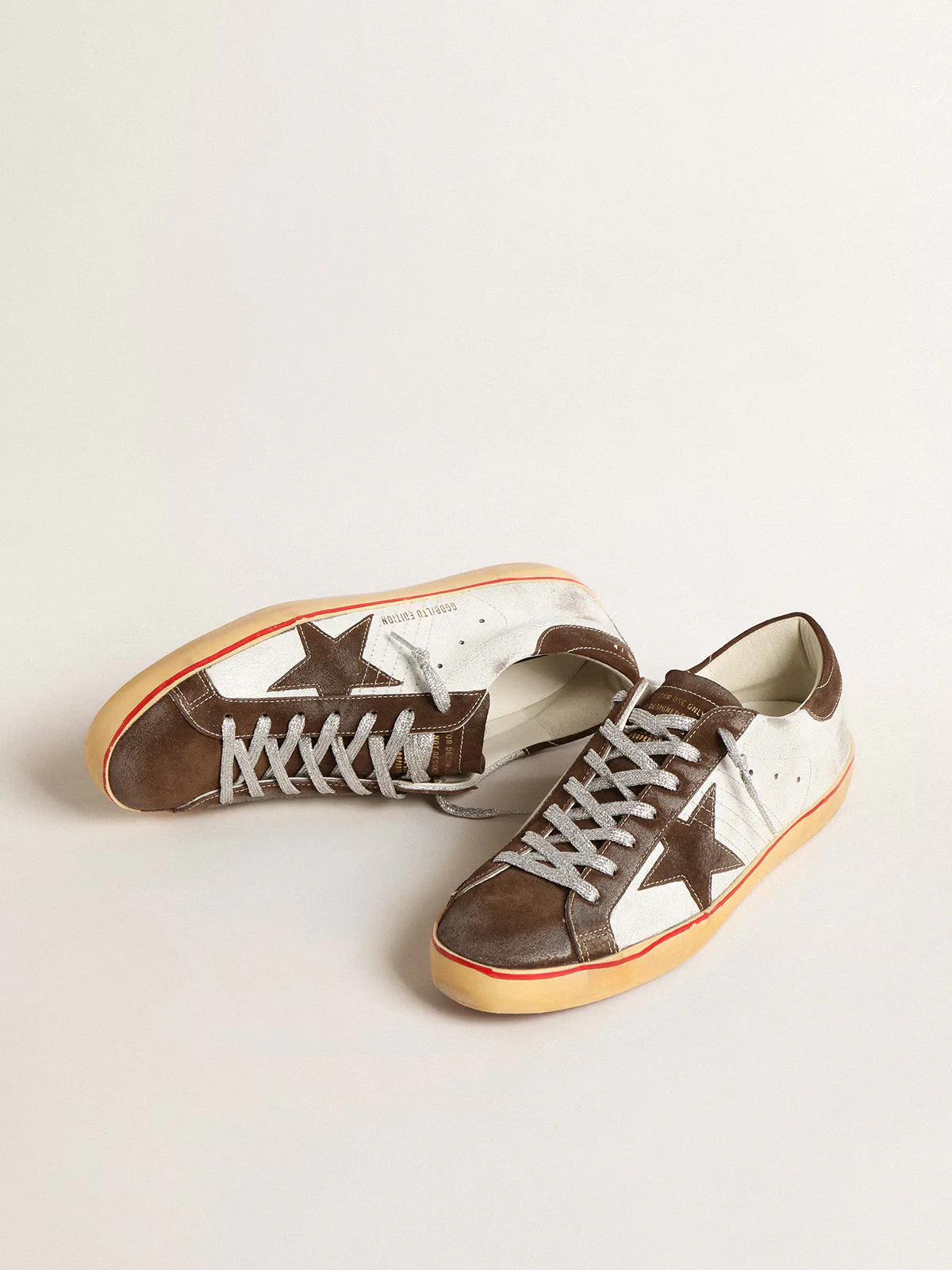 Zapatillas Golden Goose Super-Star Crack Leather Upper Suede Hombre - Image 2