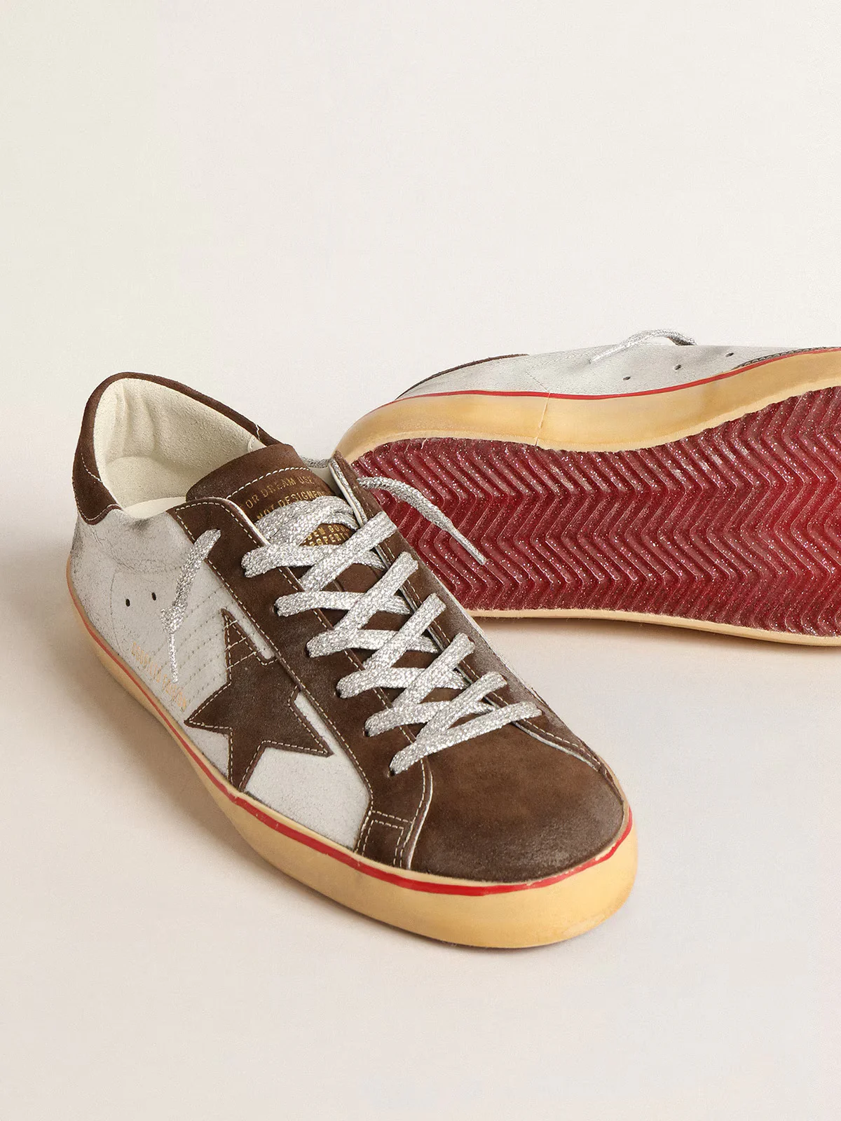 Zapatillas Golden Goose Super-Star Crack Leather Upper Suede Hombre - Image 3