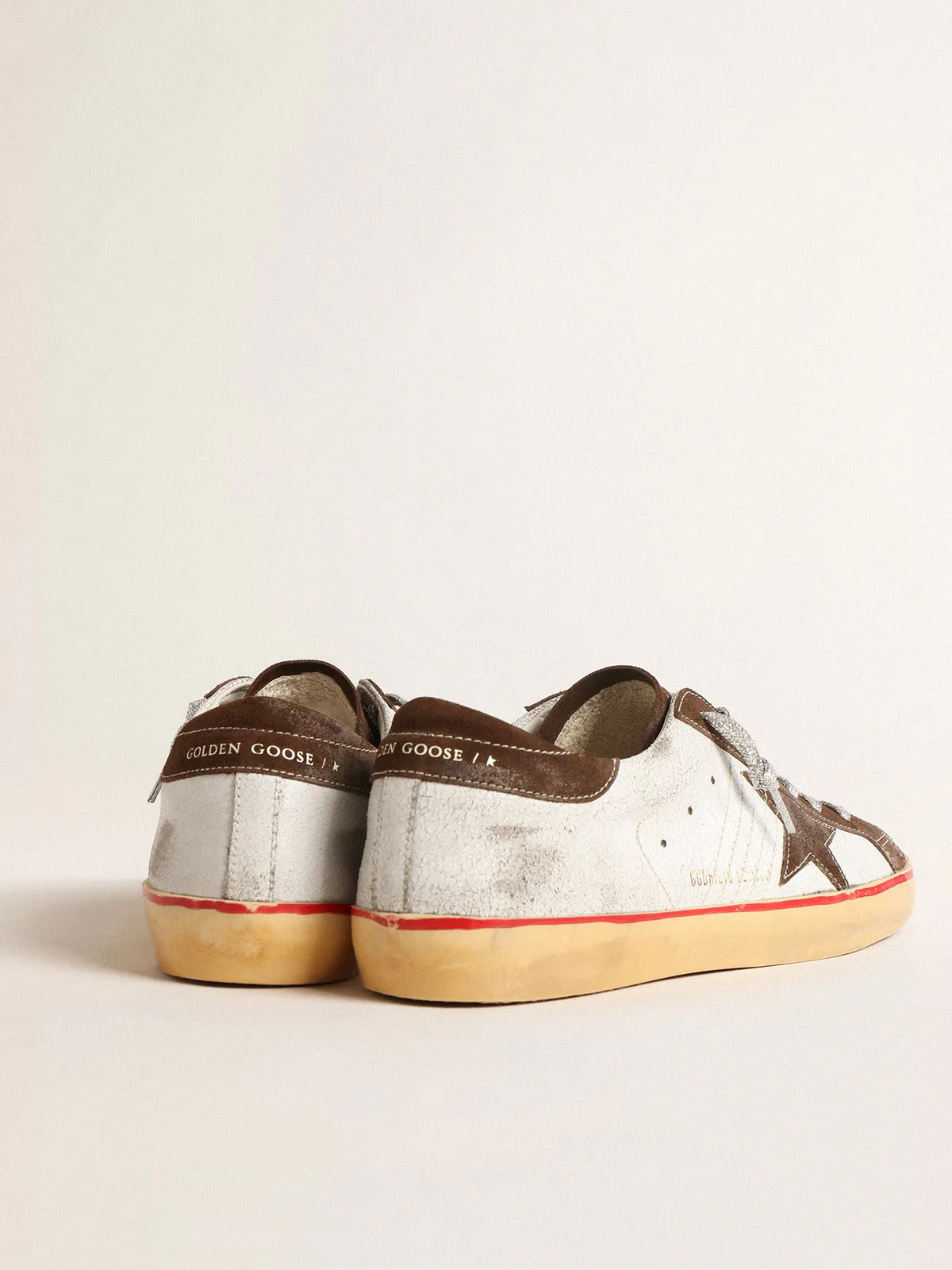 Zapatillas Golden Goose Super-Star Crack Leather Upper Suede Hombre - Image 4