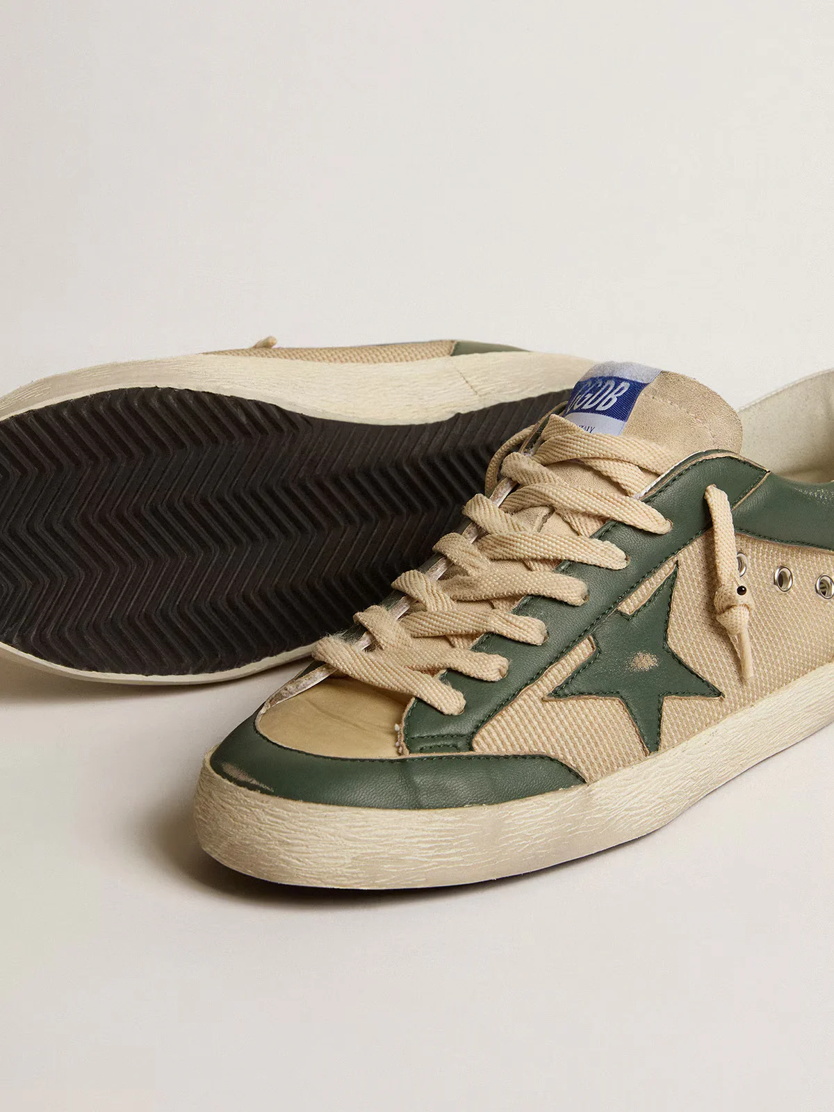 Zapatillas Golden Goose Super-Star Net And Nappa Upper Nylon Hombre - Image 4