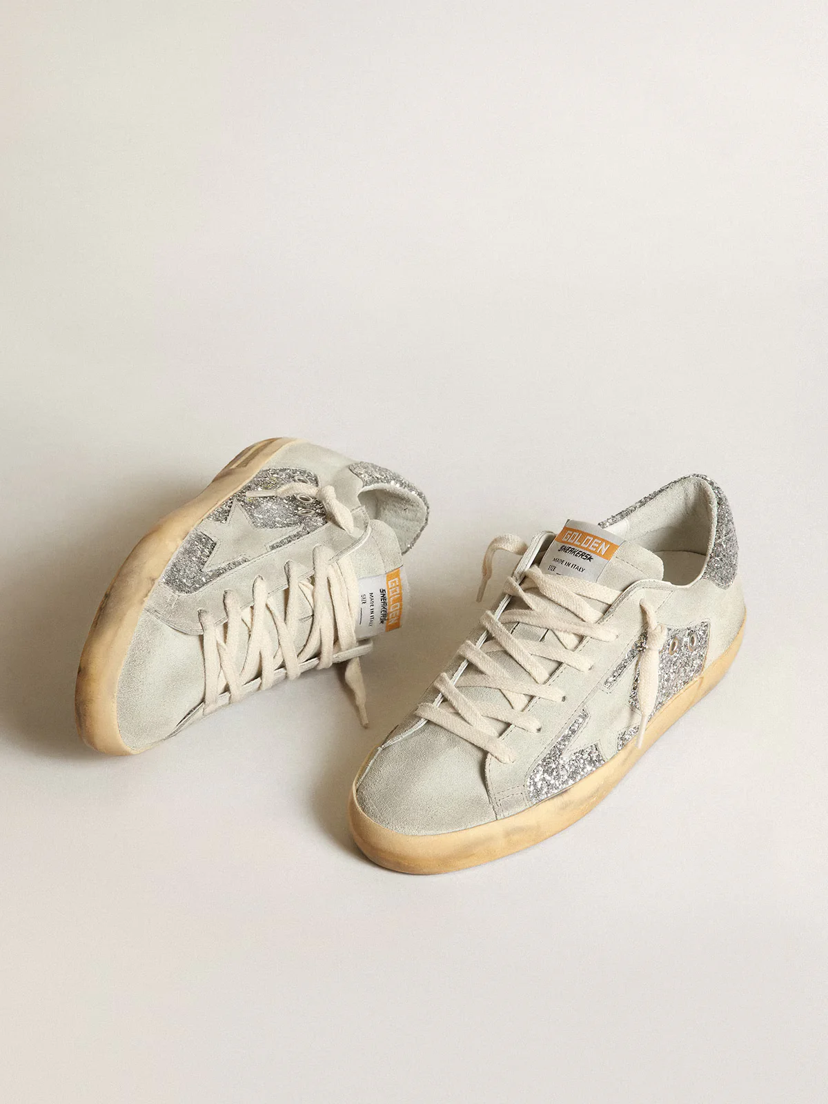 Zapatillas Golden Goose Mujer Super-Star Suede And Glitter Upper - Image 2
