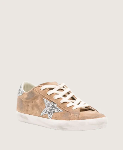 Zapatillas Golden Goose Super Star Suede Upper Glitter Star Heel Mujer - Image 2