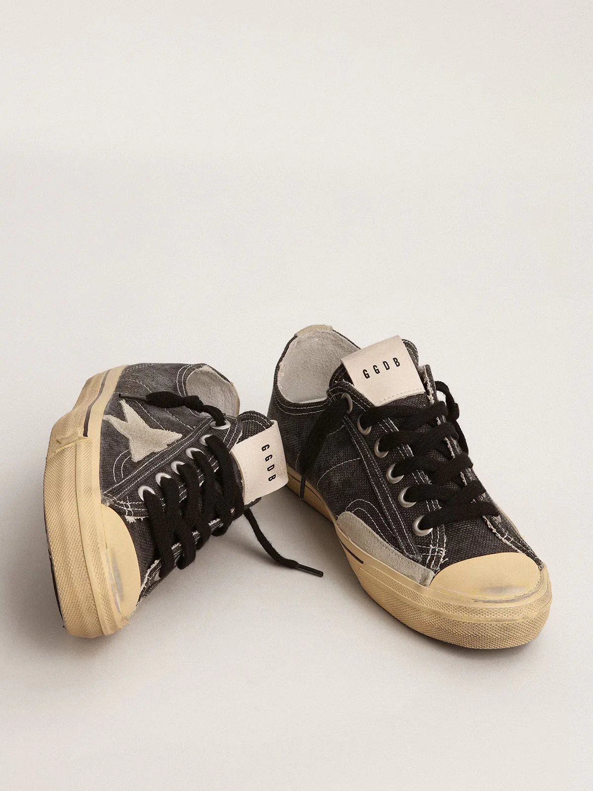 Zapatillas Golden Goose V-Star 2 Canvas Embroidery Suede Star List Mujer - Image 2