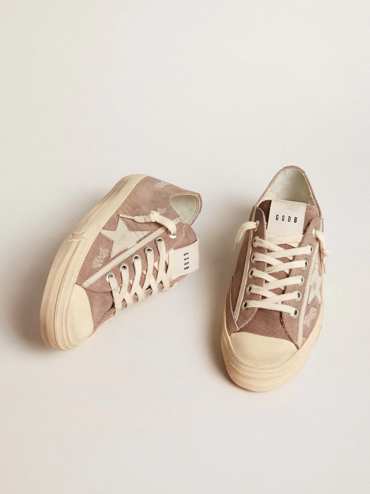 Zapatillas Golden Goose V-Star 2 Suede Embroideries Leather Star Mujer - Image 2
