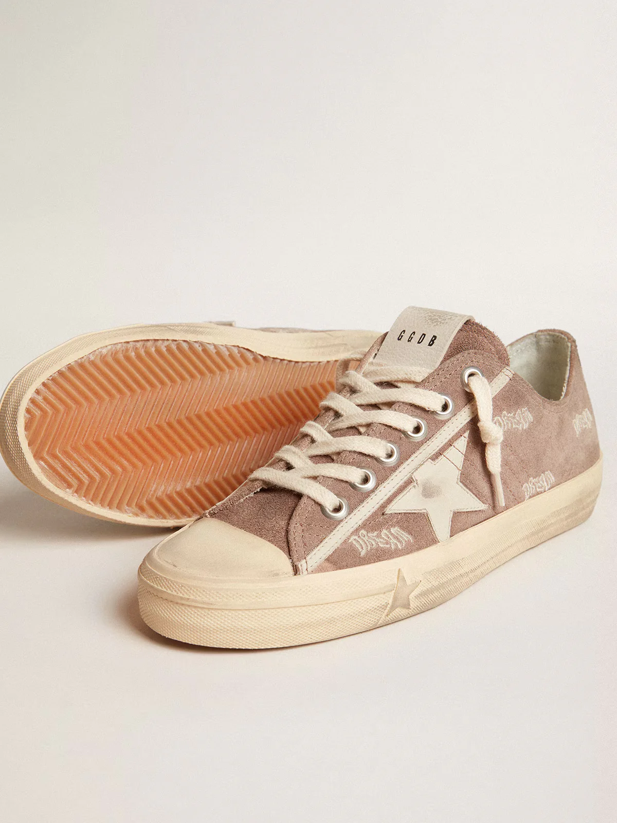 Zapatillas Golden Goose V-Star 2 Suede Embroideries Leather Star Mujer - Image 4