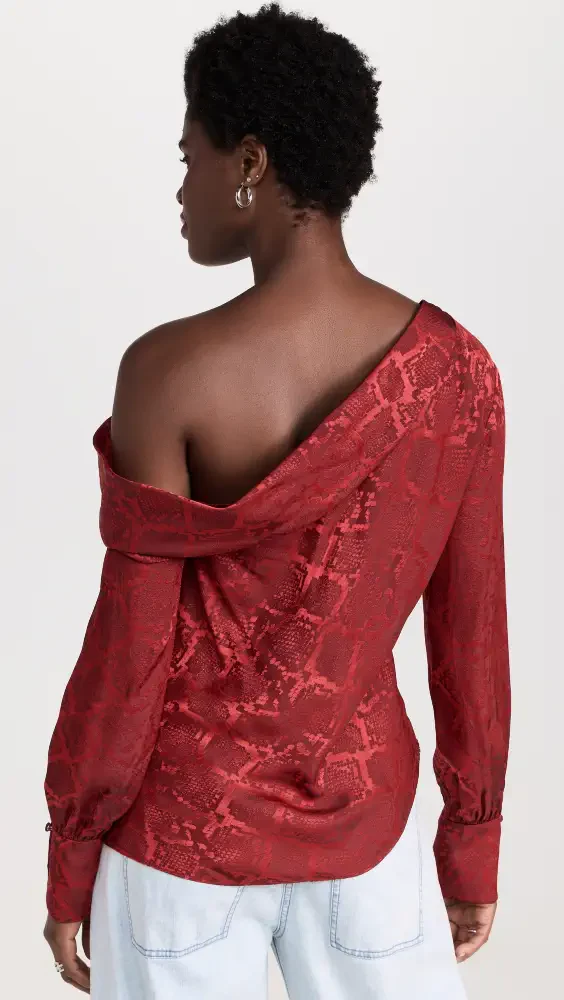 Camisa Alice One Shoulder  Carmine Python - Image 2