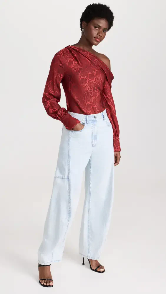Camisa Alice One Shoulder  Carmine Python - Image 4