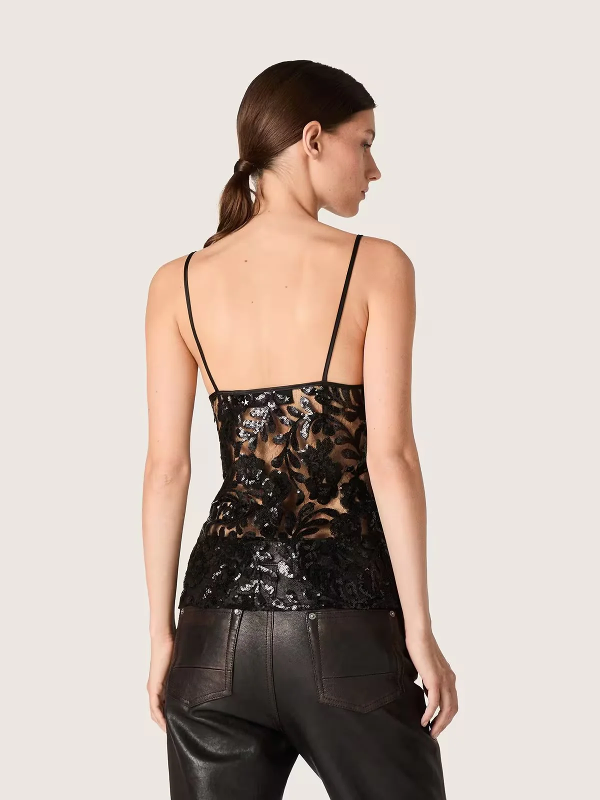 Top Lace Paillettes Journey Golden Goose Mujer - Image 4