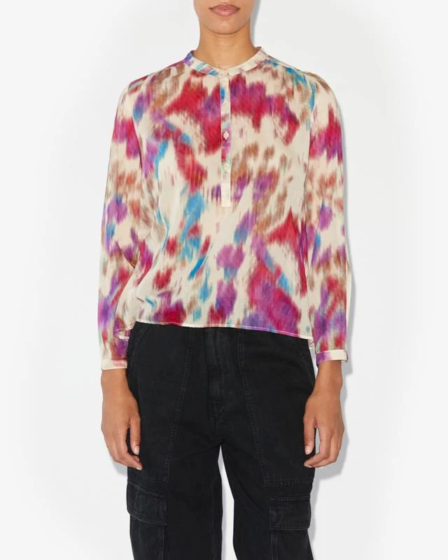 Camisa Maria Beige Raspberry - Image 3