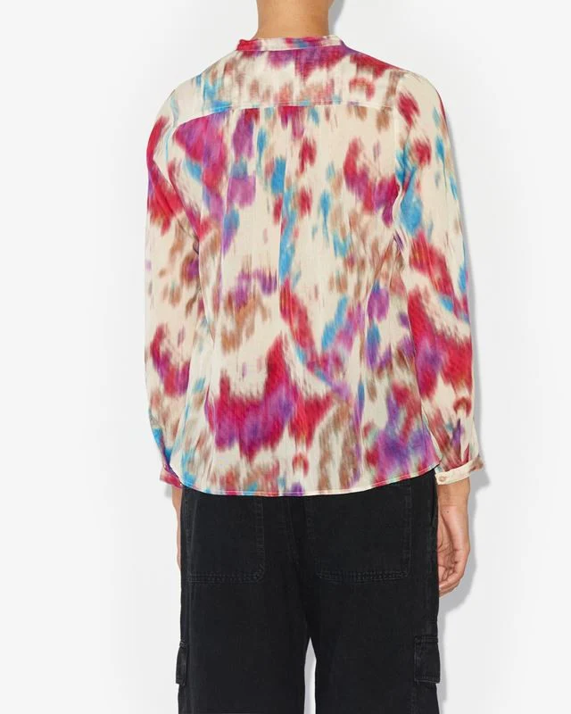 Camisa Maria Beige Raspberry - Image 4