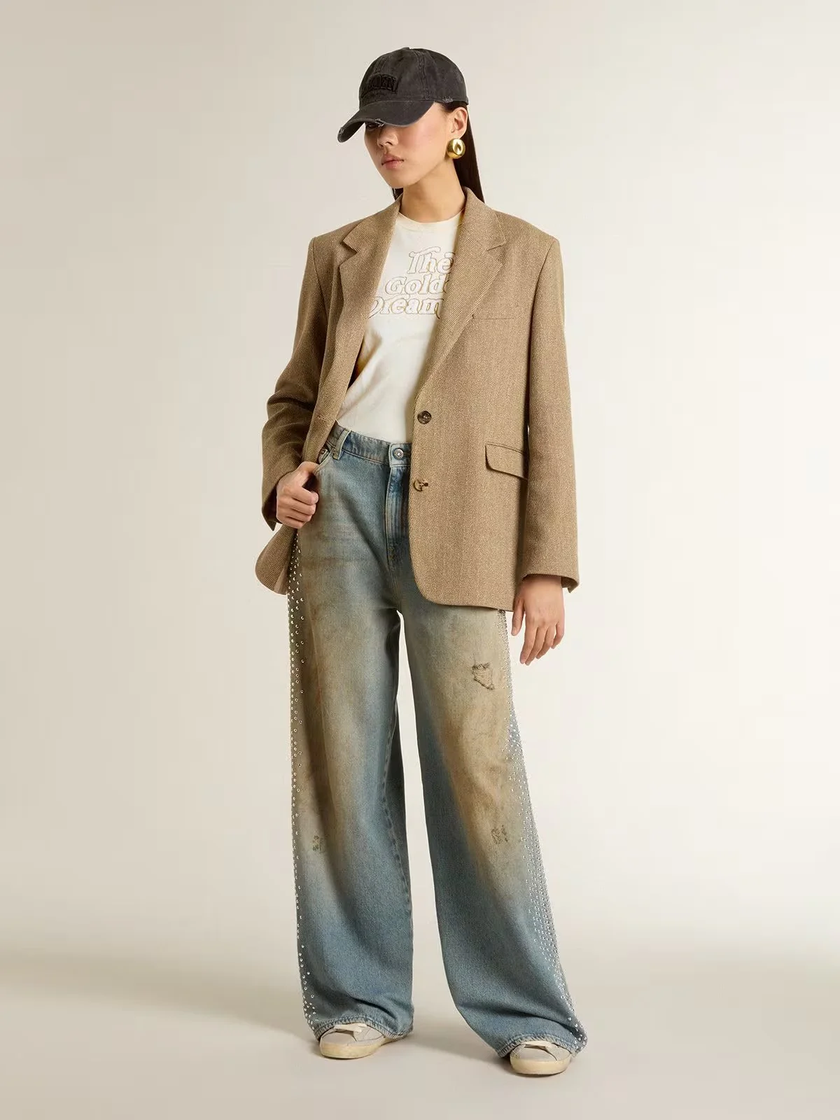 T-Shirt Journey Floc Print Golden Goose  Mujer - Image 5