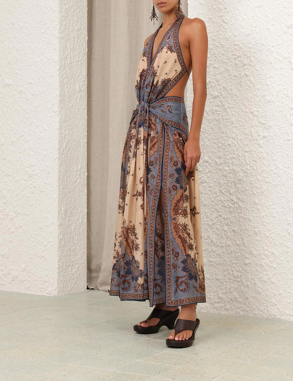 Midi Vestido Ascension Plunge Halter - Image 3