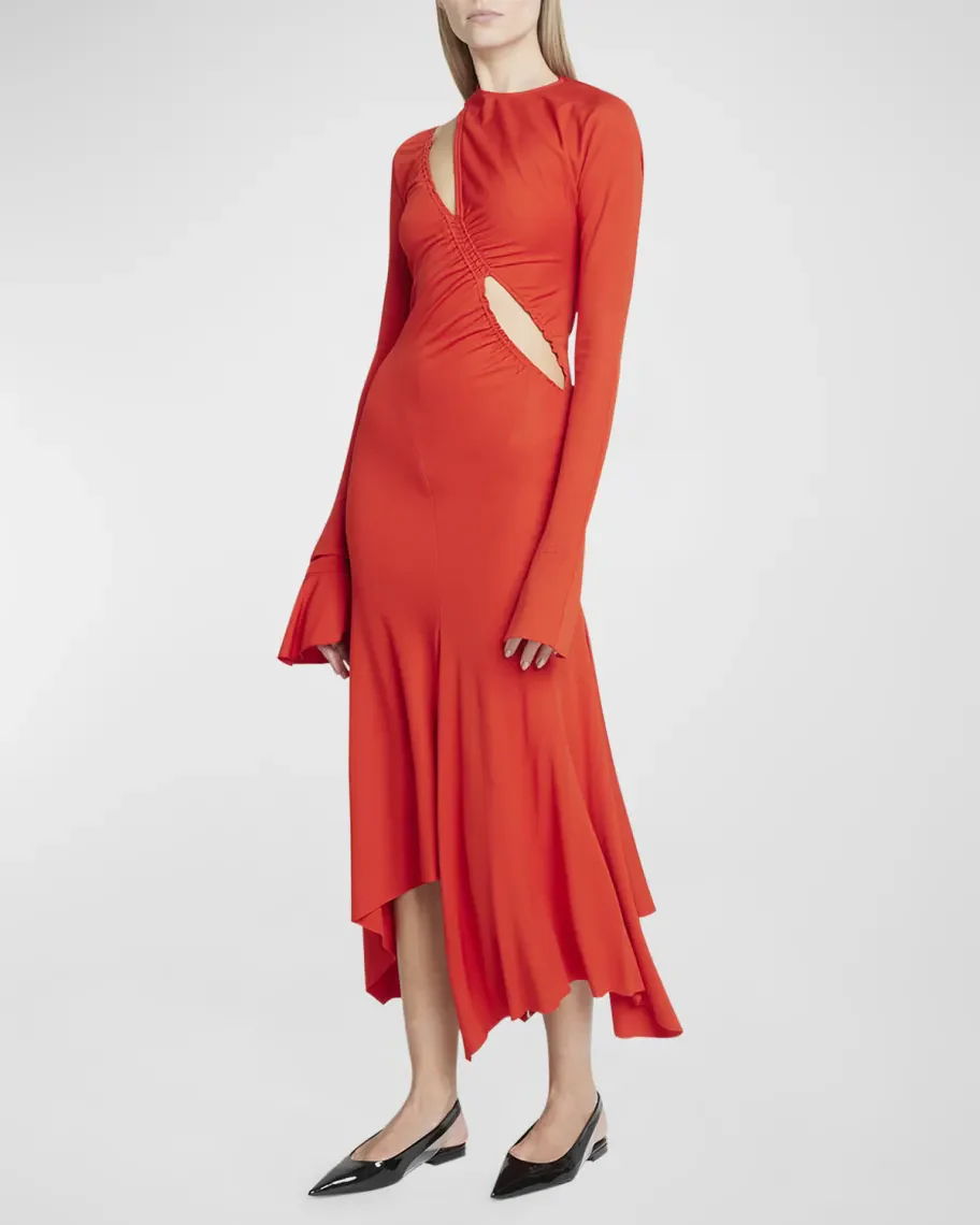 Midi Vestido Asymmetric Slash Jersey - Image 4