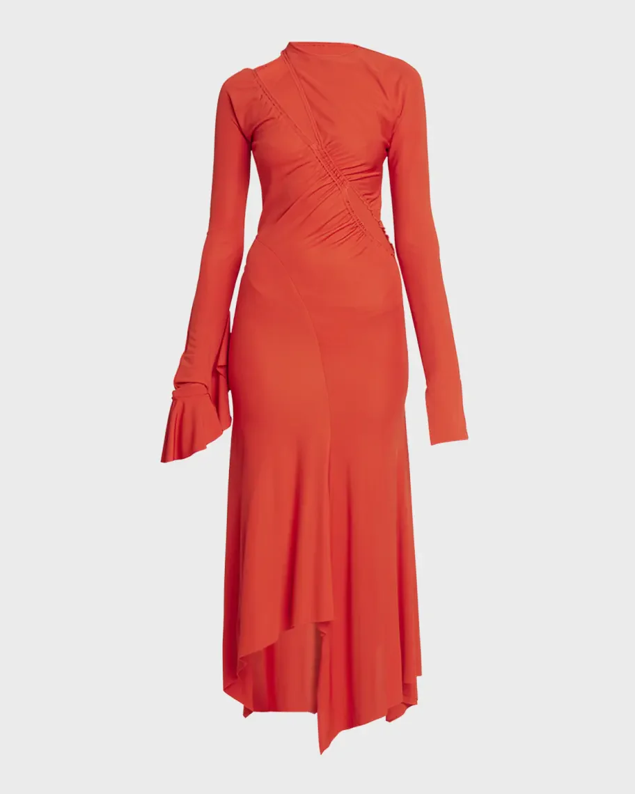 Midi Vestido Asymmetric Slash Jersey - Image 7